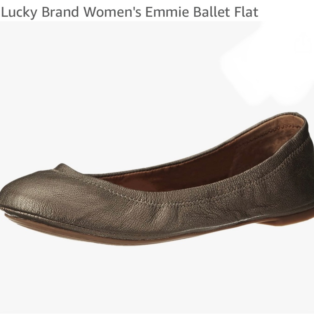 Lucky Brand Women's Emmie Ballet Flat Bronze/pewter metallic